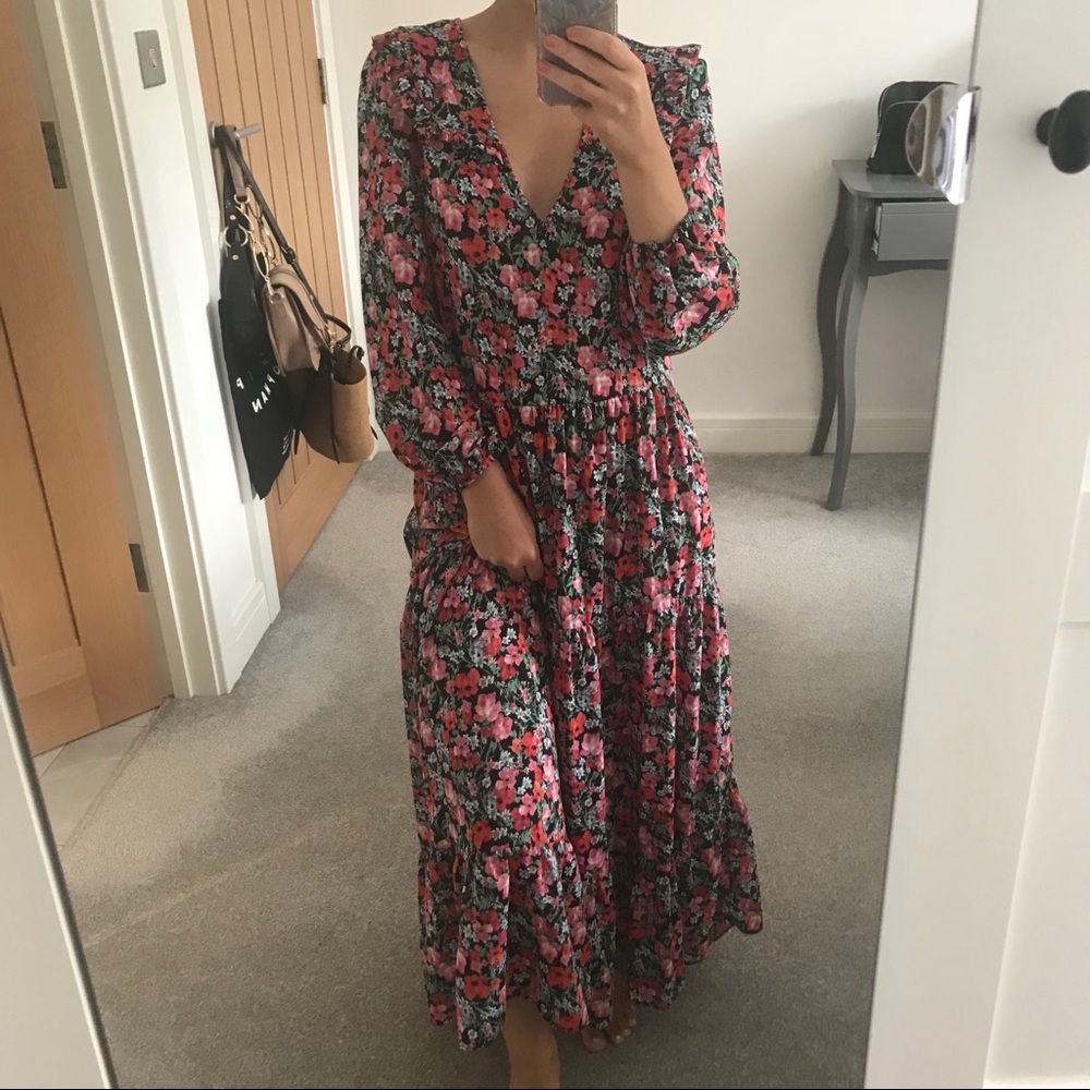Zara Floral Midi Dress